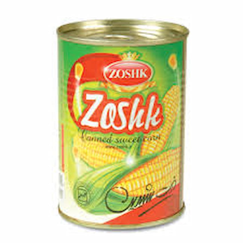 کنسرو ذرت شیرین زشک تهیه شده از ذرت مرغوب